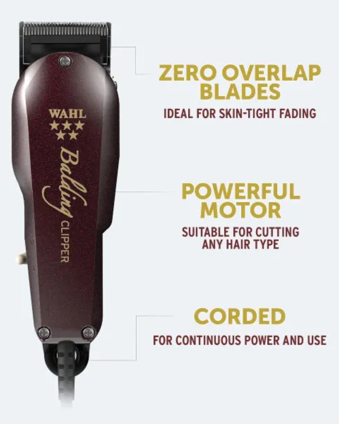 Wahl 5 Star Balding Clipper - Tagliacapelli con Filo | Beauty Shop Mary