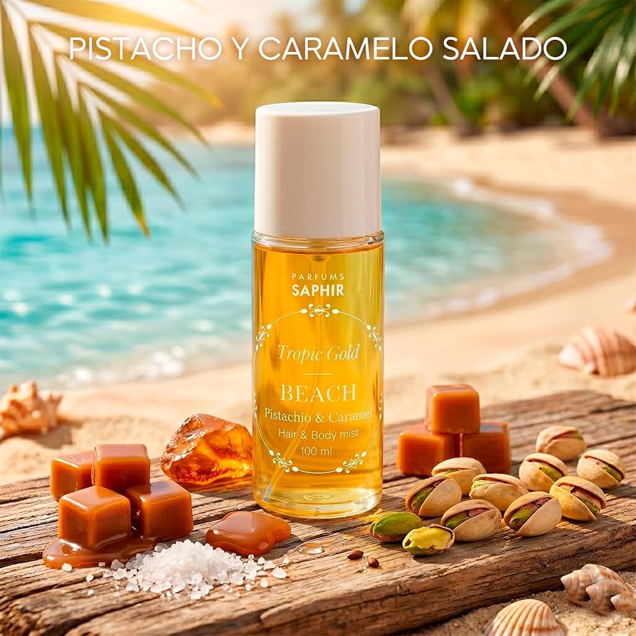 SAPHIR Tropic Gold Beach Pistachio & Caramel Hair & Body Mist 100ml