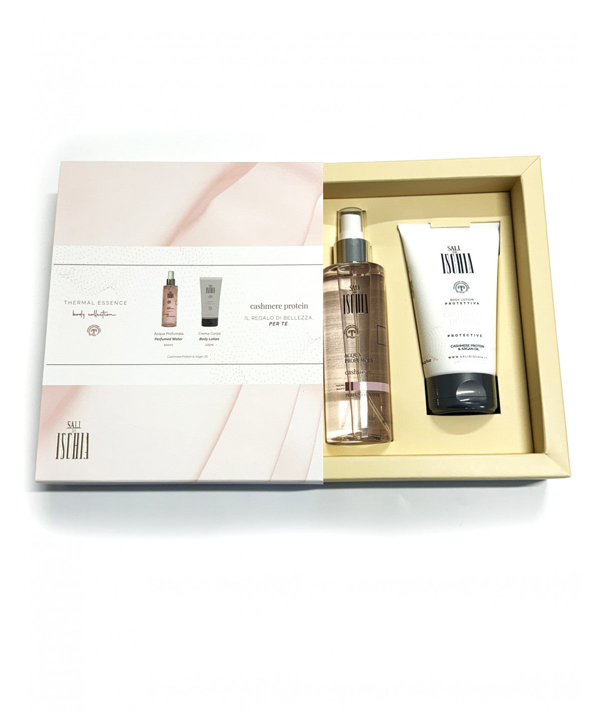 Sali di Ischia BOX REGALO Cashmere Protein Acqua profumata e Crema corpo
