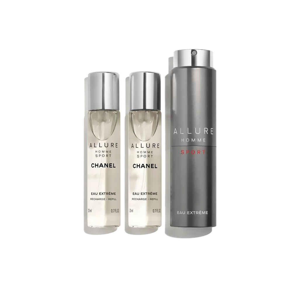 Chanel Allure Homme Sport Eau Extrême Spray da viaggio ricaricabile 3x20ml