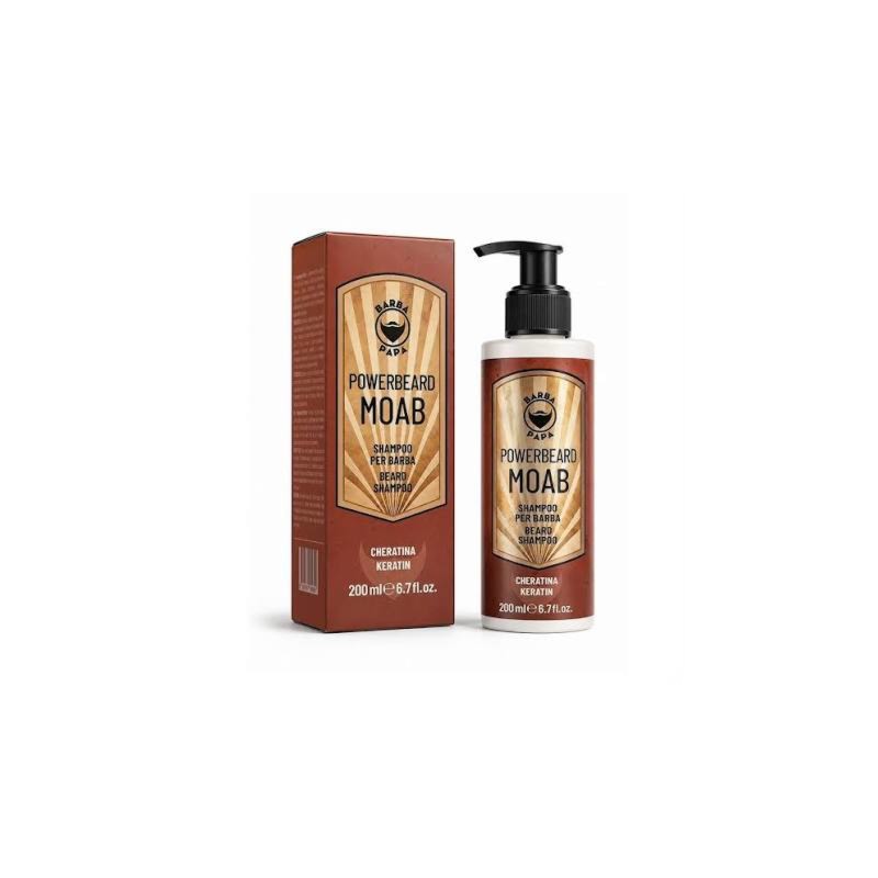 Barbapapà Powershaving Powerbeard Moab Shampoo Barba 200ML