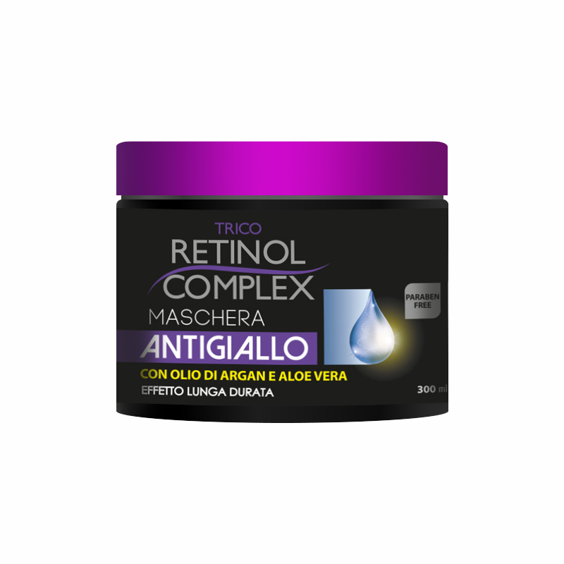 Trico Retinol Complex Maschera per capelli antigiallo con Olio di Argan e Aloe Vera 300ml