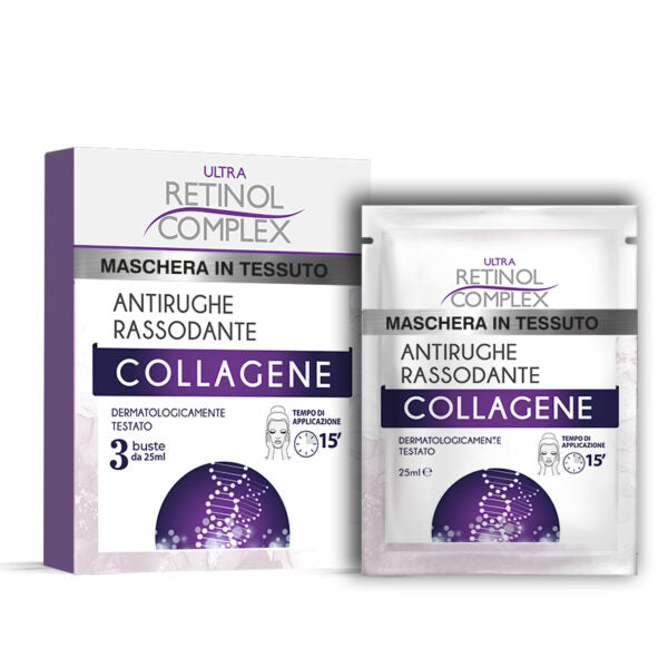 Ultra Retinol Complex 1x Maschera Antirughe Rassodante in Tessuto Collagene 25ml