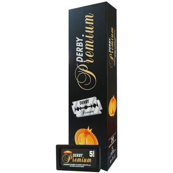 Lame Derby Premium A Doppio Filo Per Rasoio conf.100pz