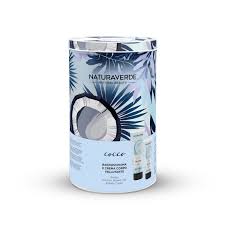 Naturaverde Gift set Cocco (BAGNOSCHIUMA 200ML+CREMA CORPO 100 ML+SCATOLA CILINDRO LATTA)