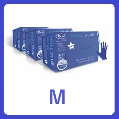 Ro.ial.Tech Guanti in Nitrile Blue senza polvere 100pz