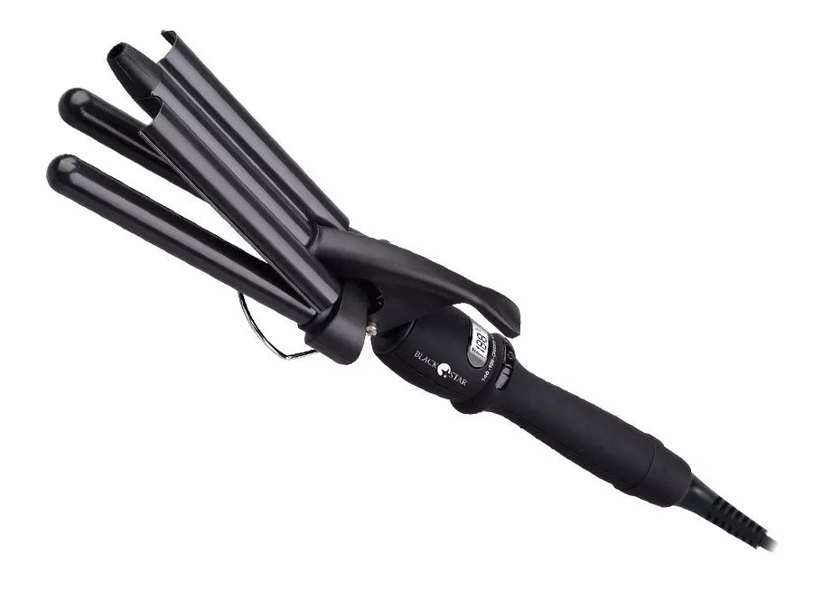 BLACK STAR STORM Triferro piastra capelli ondulati pieghe curling iron Ø 28mm