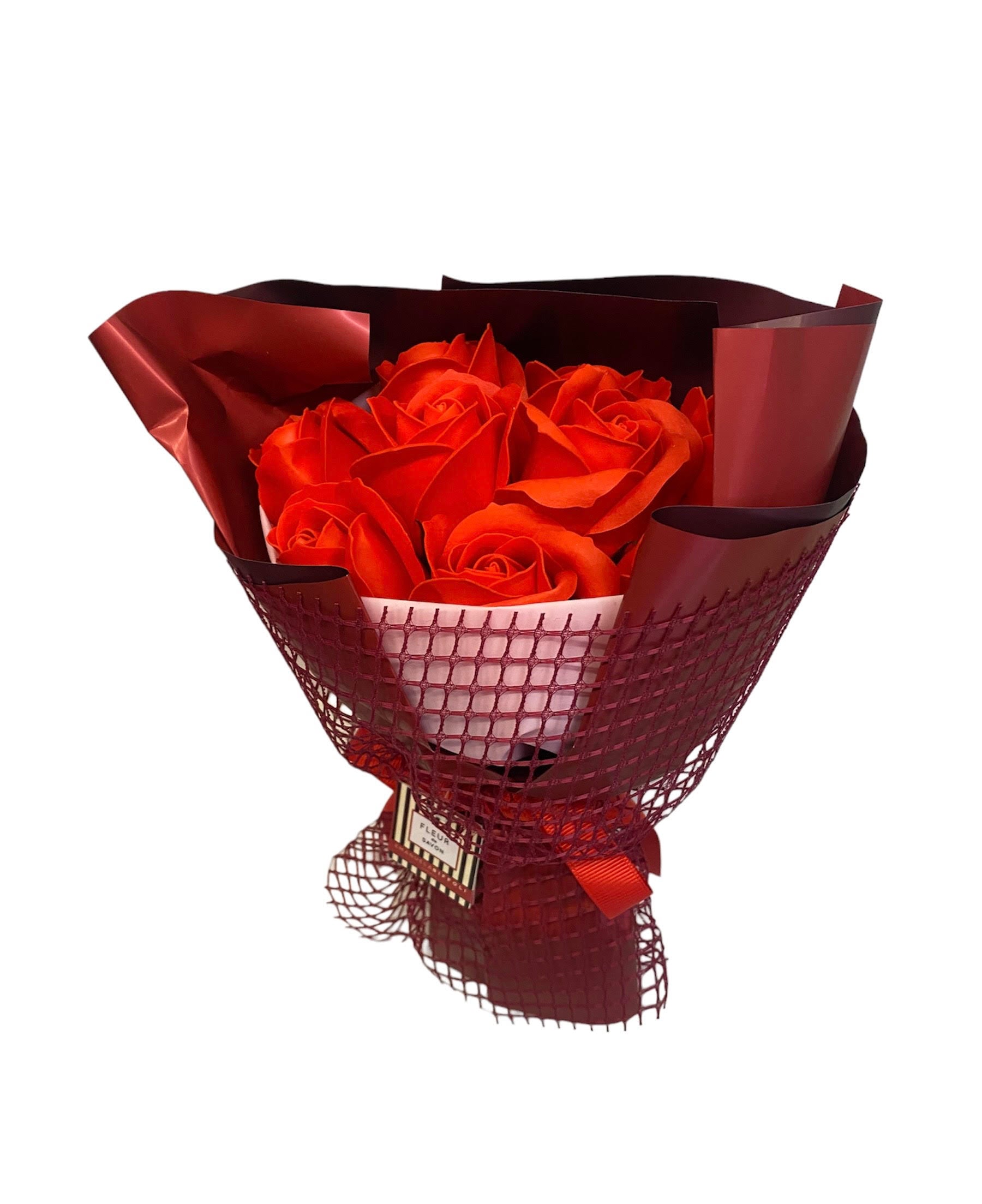 Fleur de Savon Bouquet Rose Rosse