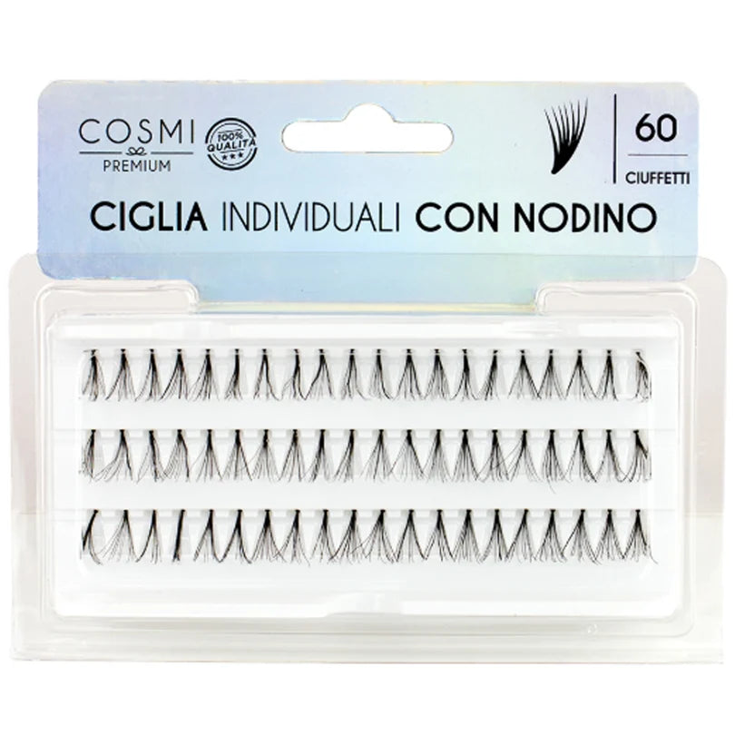 Cosmi ciglia Individuali con Nodino (60 Ciuffetti)