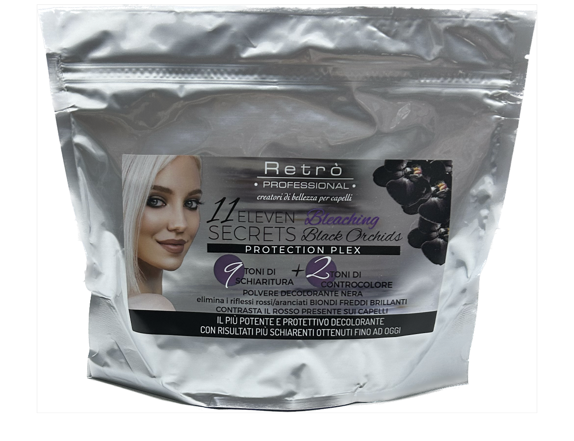 Retro Professional  11 Eleven Secrets Polvere Decolorante Black Orchids 500gr