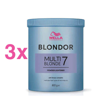 Wella Blondor Multi Blonde 7 Powder Decolorante 800Gr 3 Pezzi