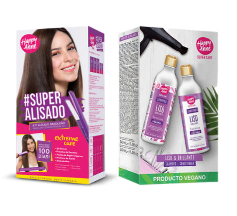 Happy Anne Super Alisado + Kit post-lisciatura + Piastra Ceramic Professional