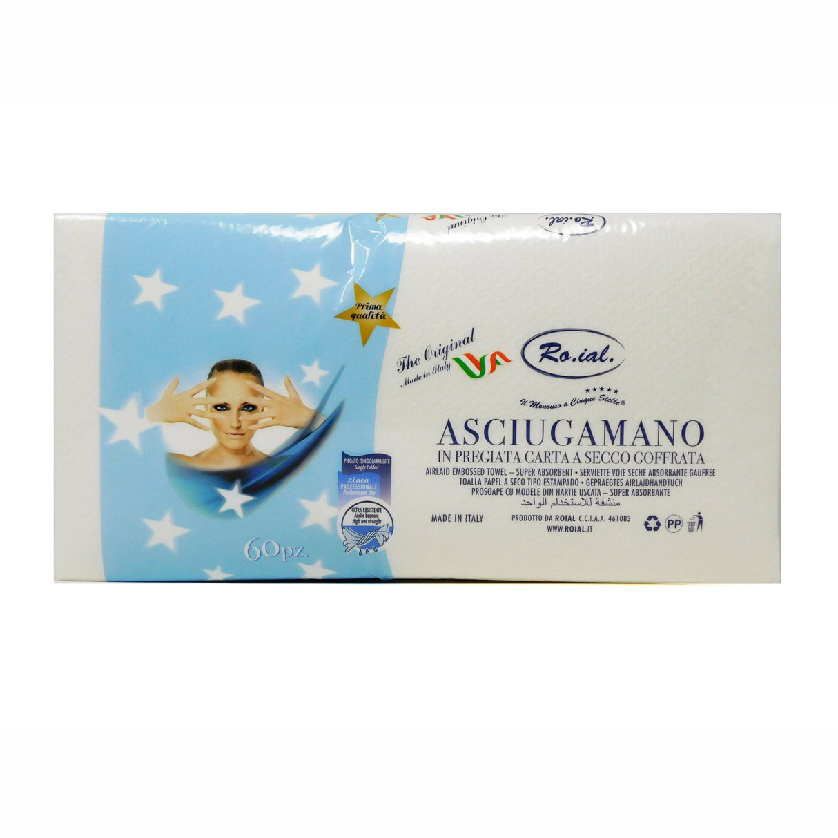 Ro.ial Monouso Asciugamano Tnt 60Pz. Uso Professionale 36X68Cm