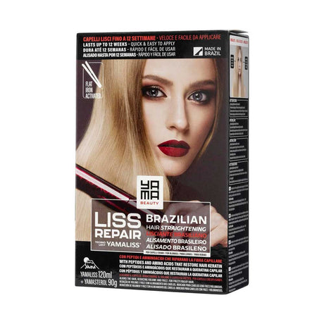 Yamà Beauty Kit Lisciatura Brasiliana alla keratina Liss Repair Capelli Biondi