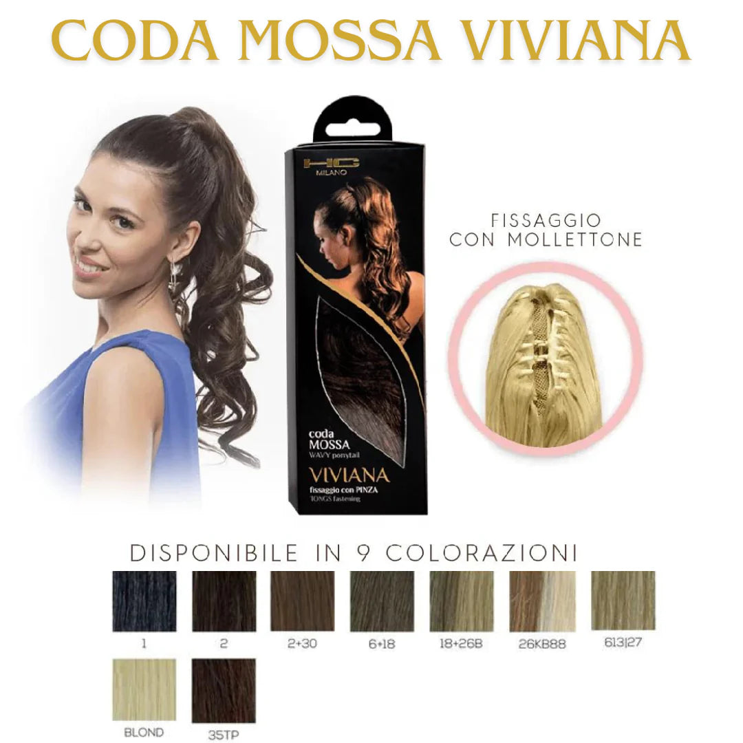 HC Milano Coda capelli mossi con pinza Viviana