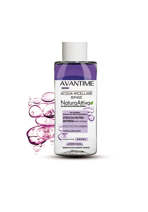 Avantime Acqua Micellare Bifase Aloe Vera e estratto di Malva 400ml