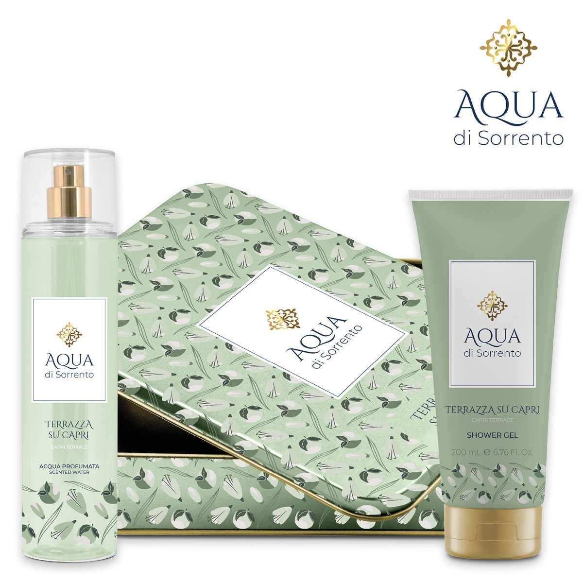 Aqua di Sorrento BOX Terrazza su Capri Acqua Profumata spray 245ml +Shower gel 200ml