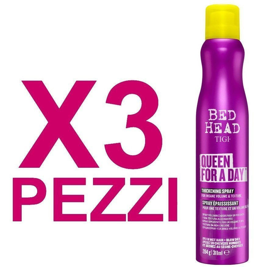 TIGI Bed Head Queen for a DAY Spray Volumizzante 311ml 3 pz