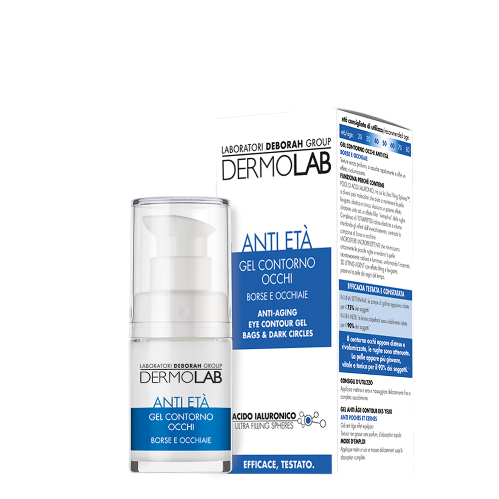 Dermolab Anti Età Gel Contorno Occhi Borse e Occhiaie 15ml