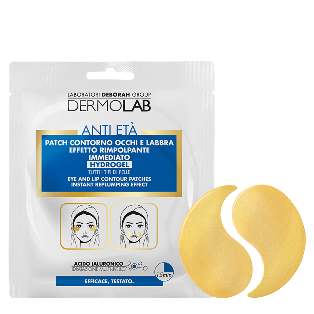 Dermolab  Patch contorno occhi e labbra effetto rimpolpante immediato hydrogel