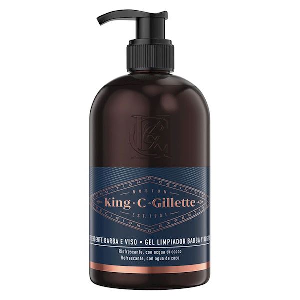 King C. Gillette Beard & Face Wash detergente barba e viso 350ml