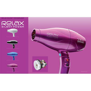 Asciugacapelli Professionale - Gamma+ Relax Silent Power Colore: Sky Blue