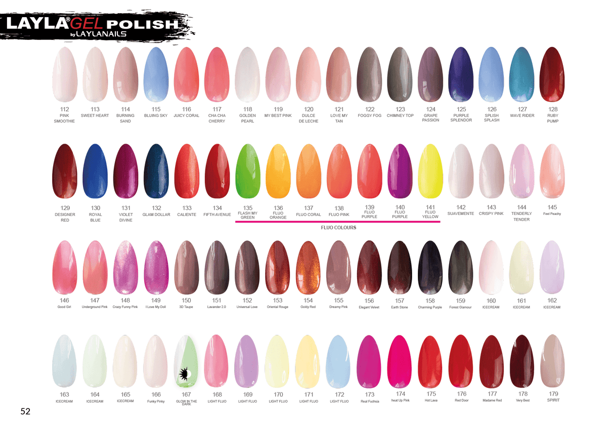 Layla Gel Polish smalto semipermanente soak-off 10ml da 1 a 139