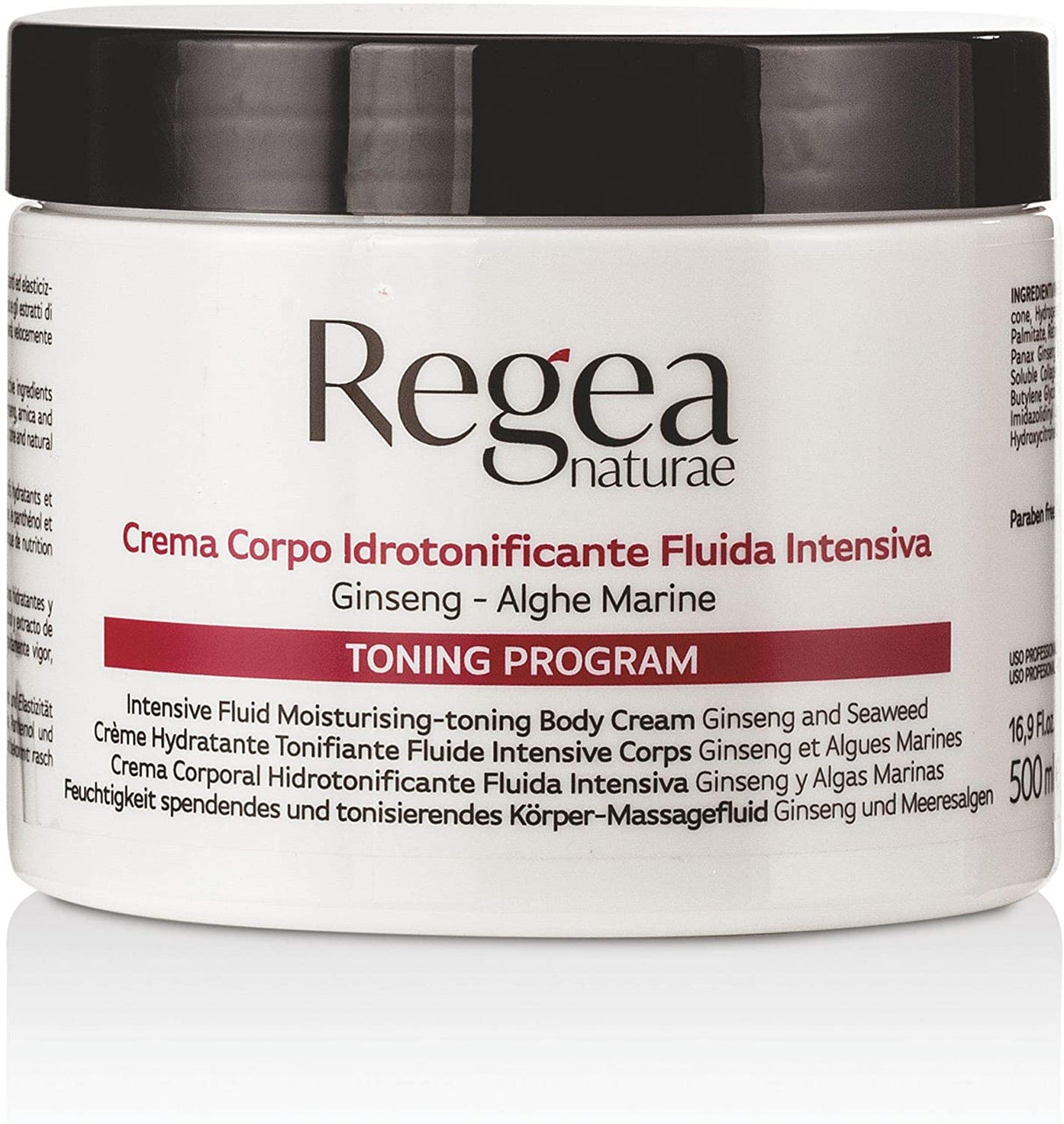 Regea Naturae Crema Idrotonificante Fluida Intensiva Ginseng E Alghe Marine 500Ml