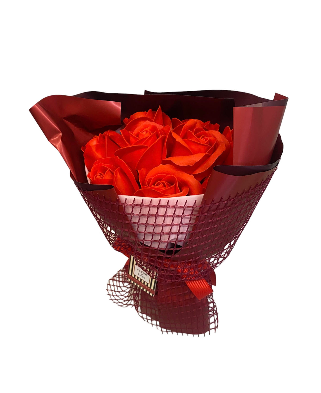 Fleur de Savon Bouquet Rose Rosse